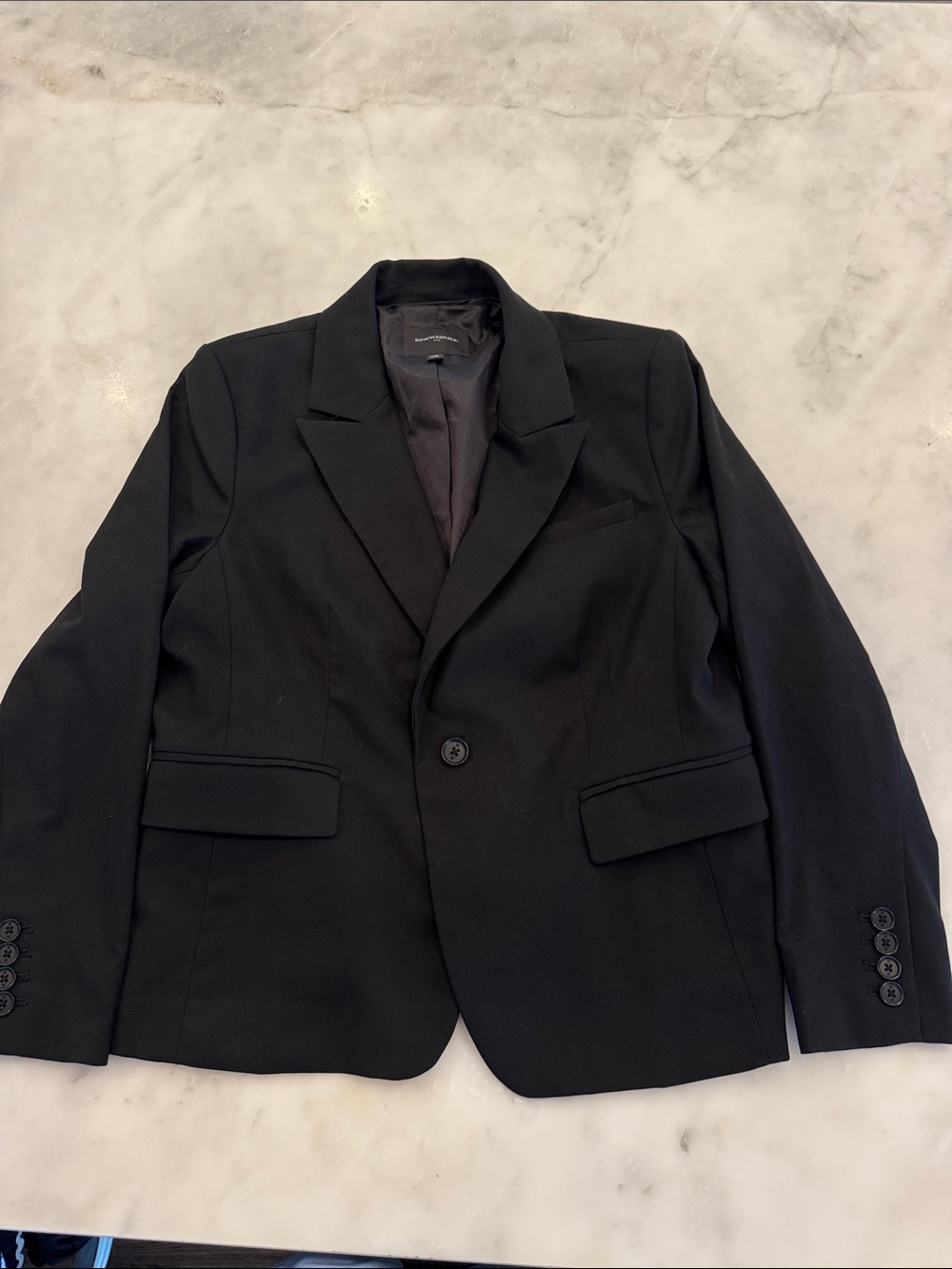 Banana Republic Classic Black Single-Button Blazer